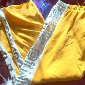 Yellow Victoria Secret Sweatpants